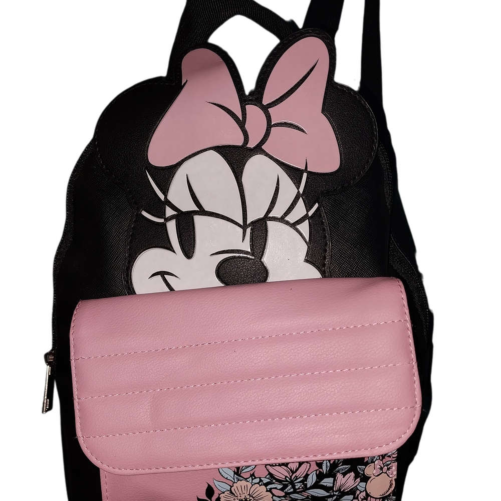 Disney Minnie Mouse Pink and Black Backpack